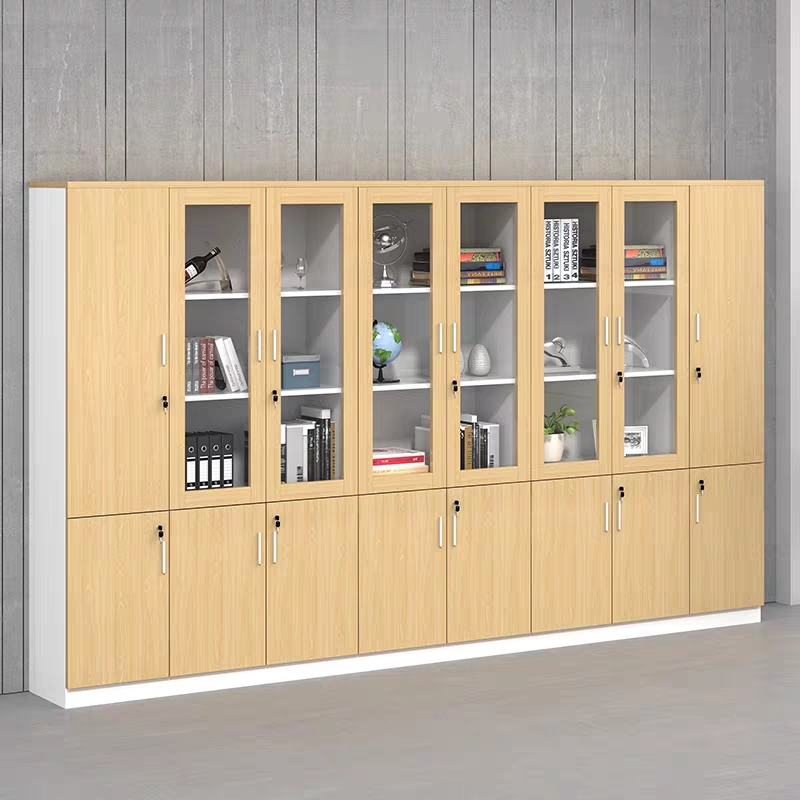 迈亚家具木质文件柜档案柜移动高柜简约现代资料柜办公室时尚书柜 b款