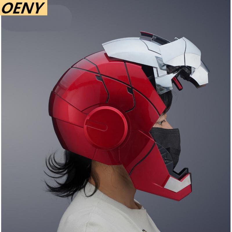 贾维斯智能头盔mk5钢铁侠可声控变形穿戴面罩电动开合语音控制头套黑