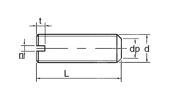 304不锈钢一字平端紧定【m3 m4 m5 m6 m8 m10】螺钉开槽无头螺丝din