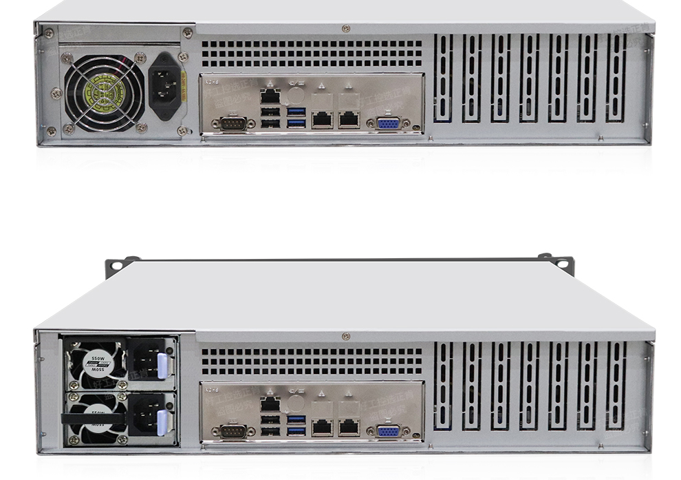 正肯2u机架式工控机工业电脑至强e3e5铜牌银牌金牌双路服务器冗余电源