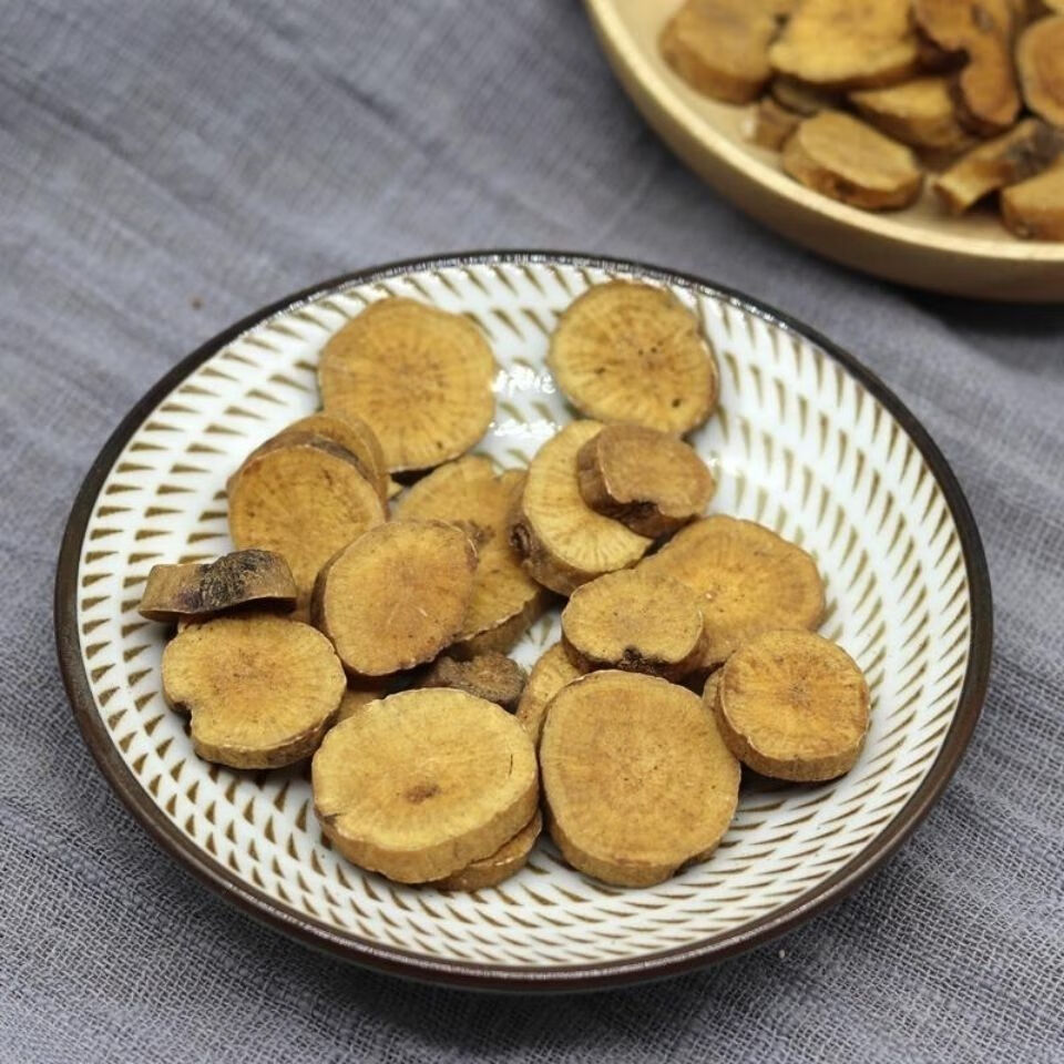 炒白芍酒白芍生白芍片炒杭白芍粉芍药500克 炒白芍小片500g【图片