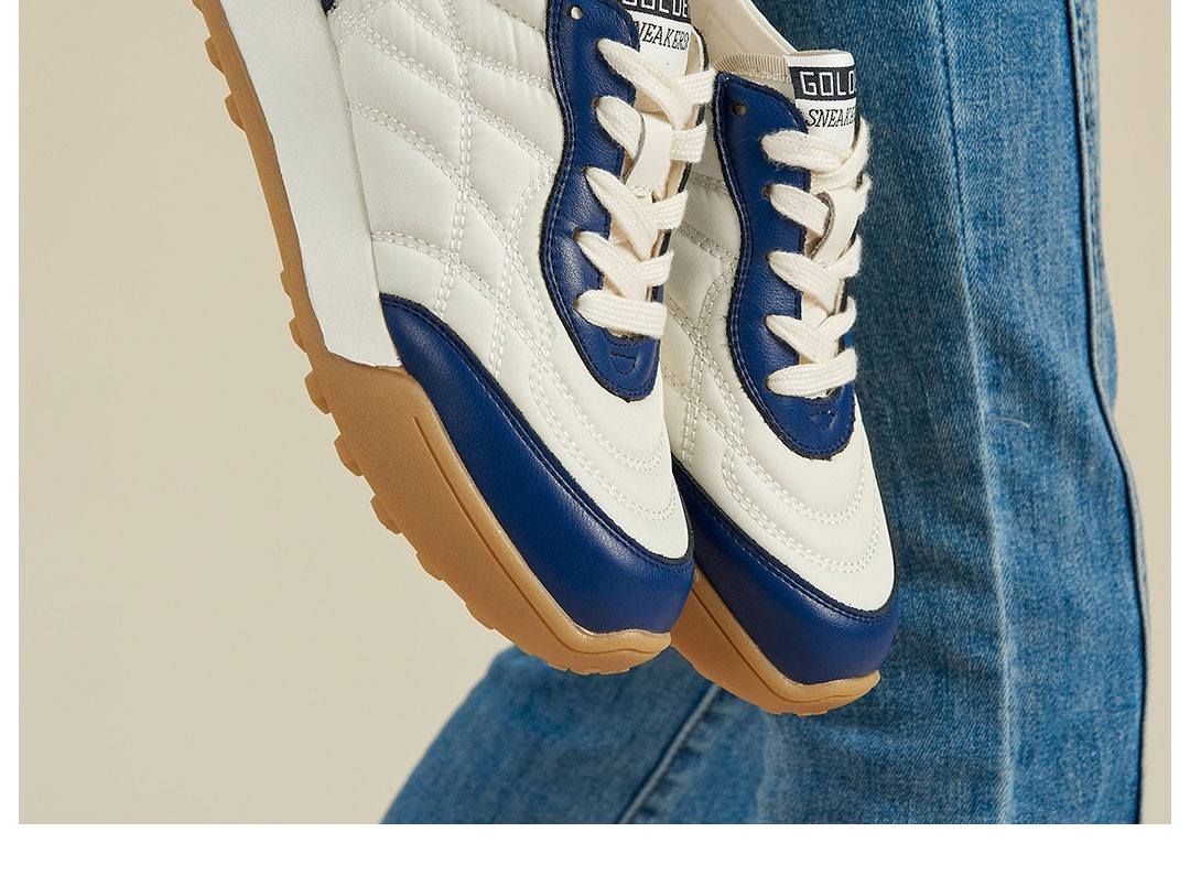 dg厚底增高华夫阿甘鞋女夏季2022新款复古德训运动休闲鞋小白鞋子兰色