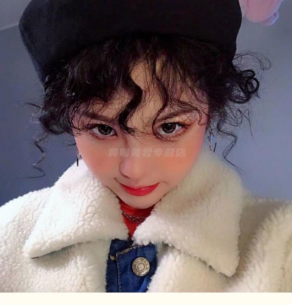 3d羊毛卷刘海假发女圆脸网红泡面卷刘海片自然无痕隐形假发片头帘无