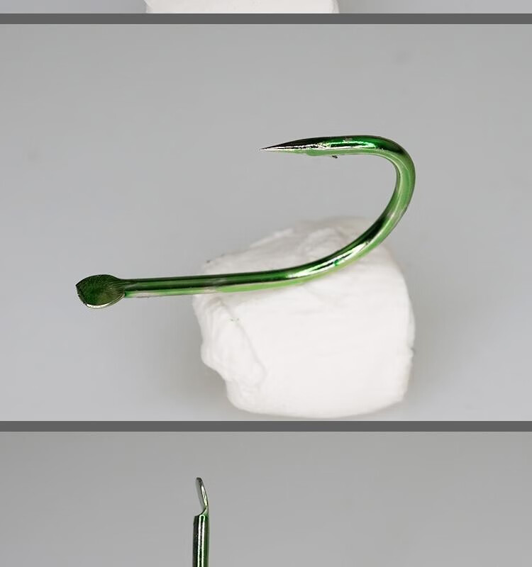 无上佳品 鬼牙伊豆歪嘴鱼钩伪装隐形绿色伊豆钩散装鲫鱼鲤鱼钩有倒刺