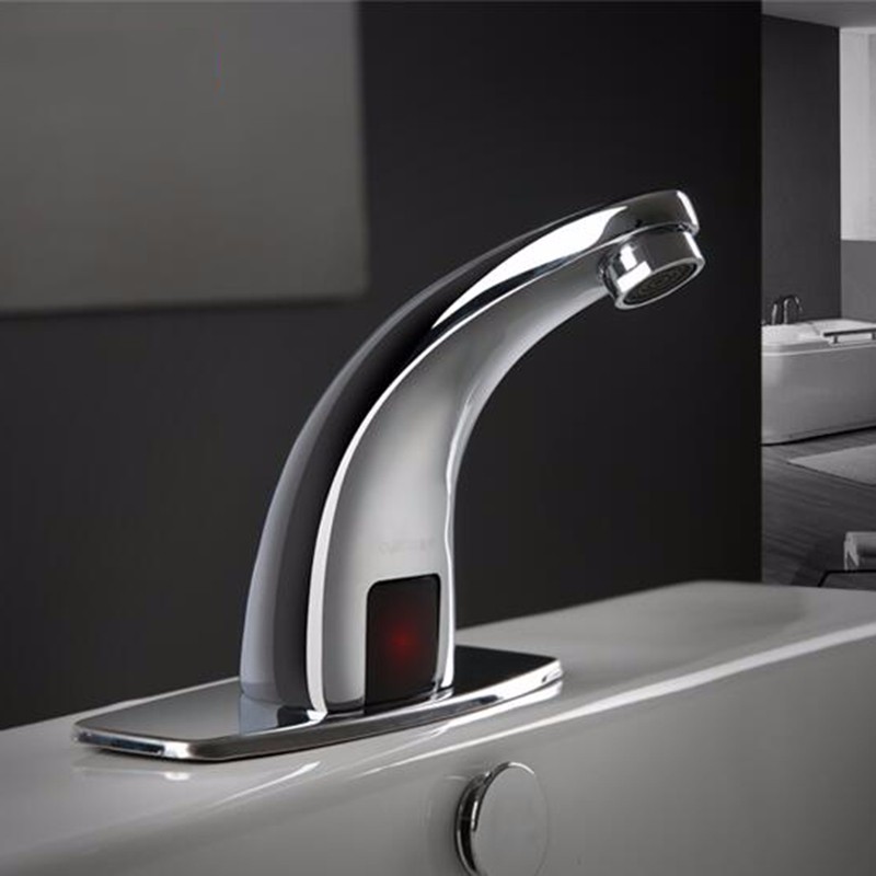 智能冷热感应式水龙头家用全铜洗手器单冷感应器83008单冷锌合金款