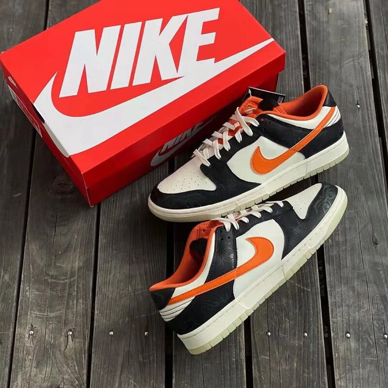 耐克nikedunklow黑橙万圣节夜光扣碎黑橙低帮板鞋dd3357dj6188100dj