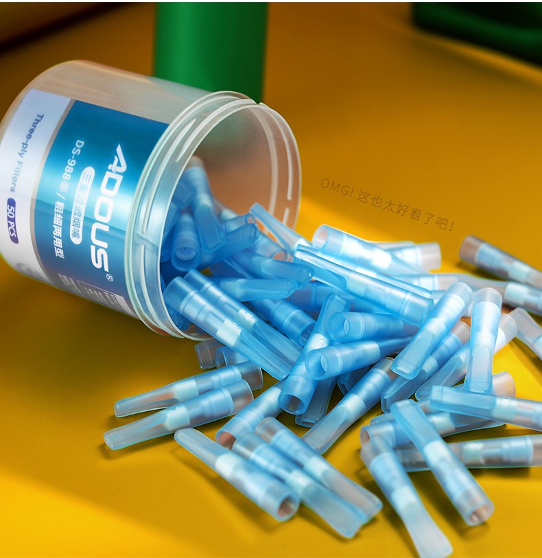 爱斗仕adous烟嘴过滤器一次性烟过滤嘴粗细两用男女士吸烟粗烟细烟