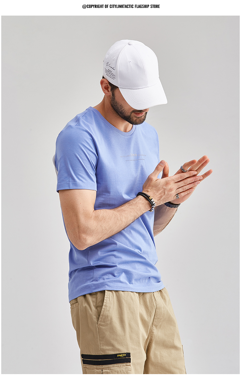 ak army 男装 短袖t恤男夏季2020新款潮牌宽松男士半截袖体恤休闲印花