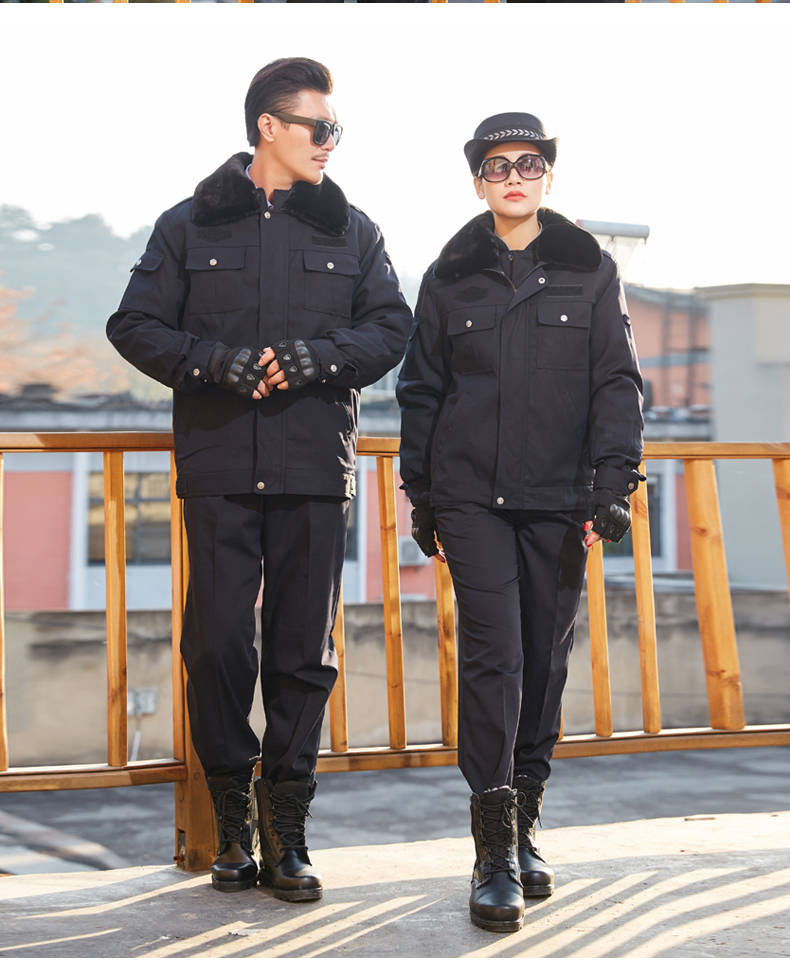 保安服冬装执勤服冬季执勤服保安制服冬装加厚短款棉服保安工作服男