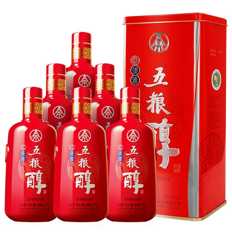 宜宾五粮液股份 五粮醇系列 浓香型白酒 50度 五粮醇·甄选10 500ml*6
