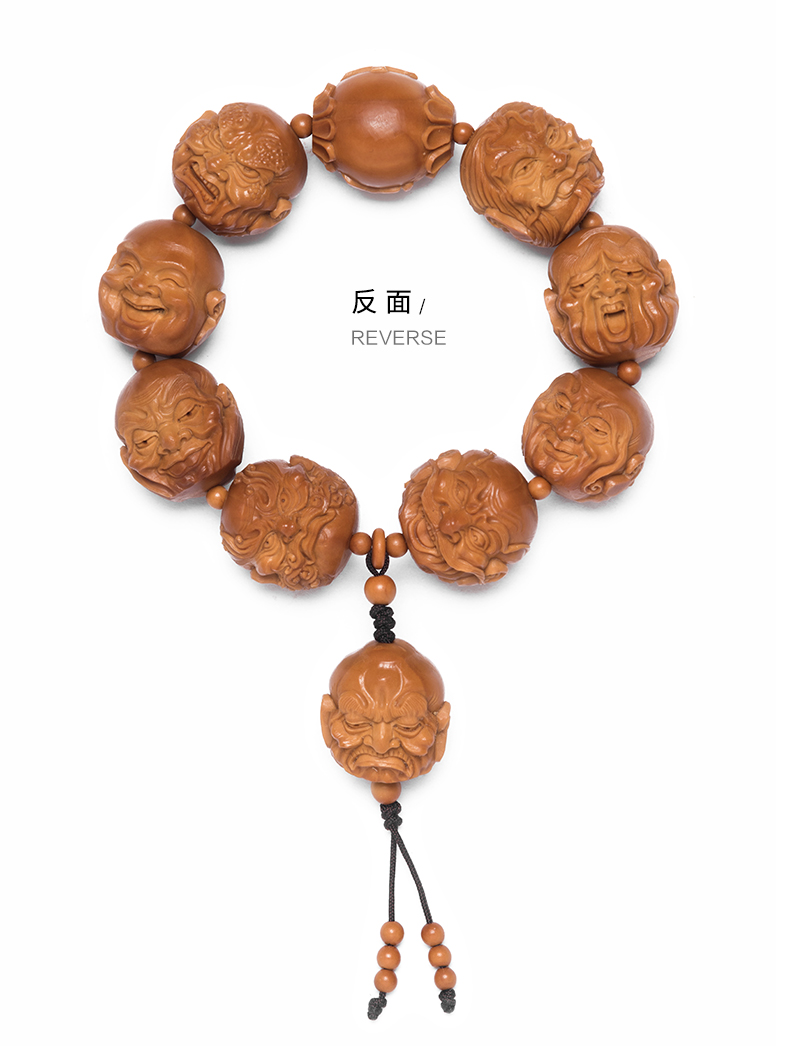 宋水官写实十八罗汉双面19橄榄核手串老油核纯手工雕刻舟山苏工核雕长