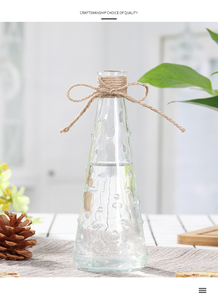 2022新款放在桌上的迷你小花瓶ins玻璃小花瓶迷你水培植物容器绿萝