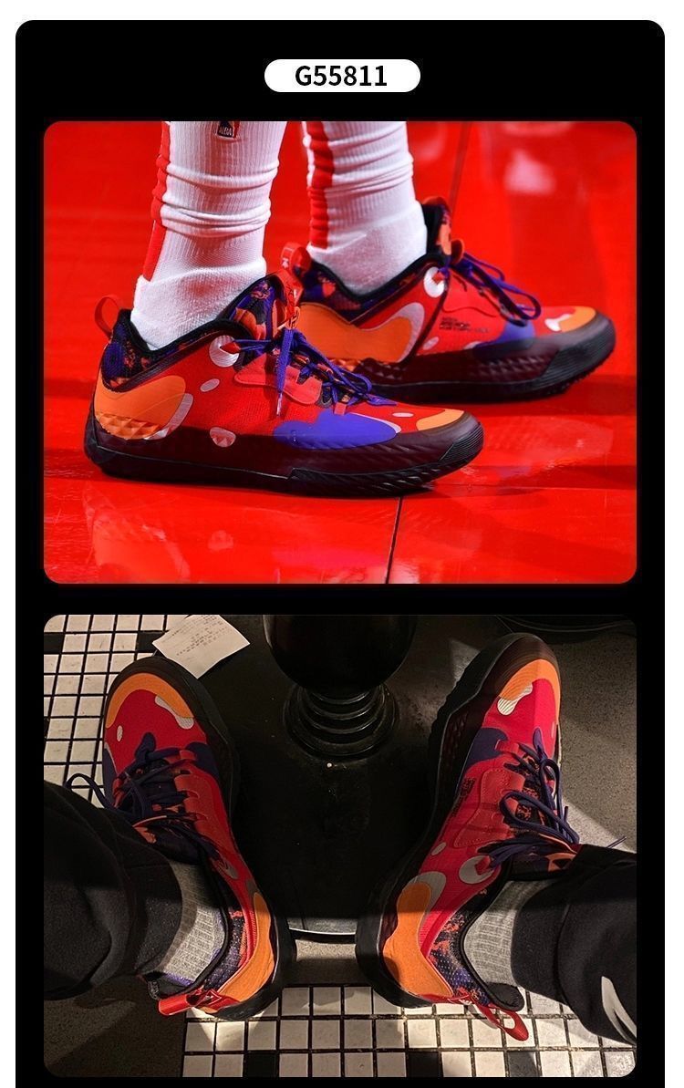 哈登5代莆田纯原篮球鞋糖果新年粉色正版气垫实战耐磨防滑运动鞋荧光