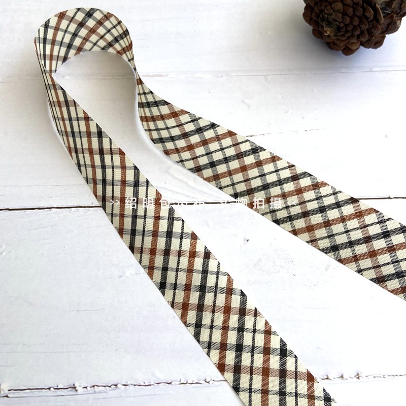 裤子侧边布条3cm格子包边布条涤纶滚边布围裙罩衣布鞋垫服装辅料斜纹