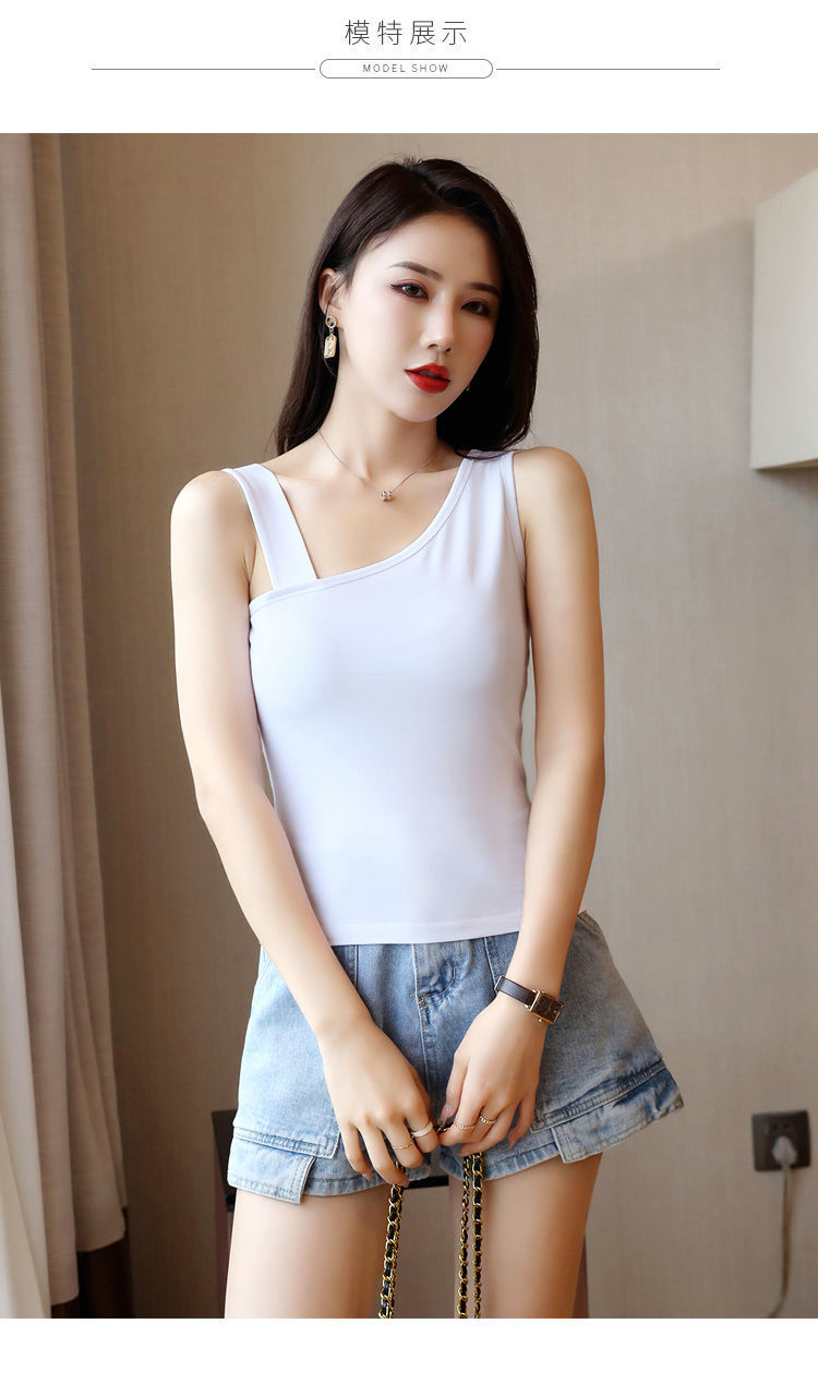 新款女士吊带背心2021白色吊带小背心女设计小众打底衫外穿内搭性感