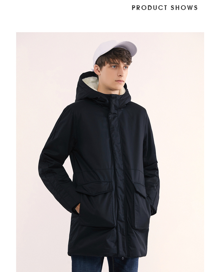 真维斯男装 冬季 棉质连帽净色间棉外套jw 浅啡2911 m