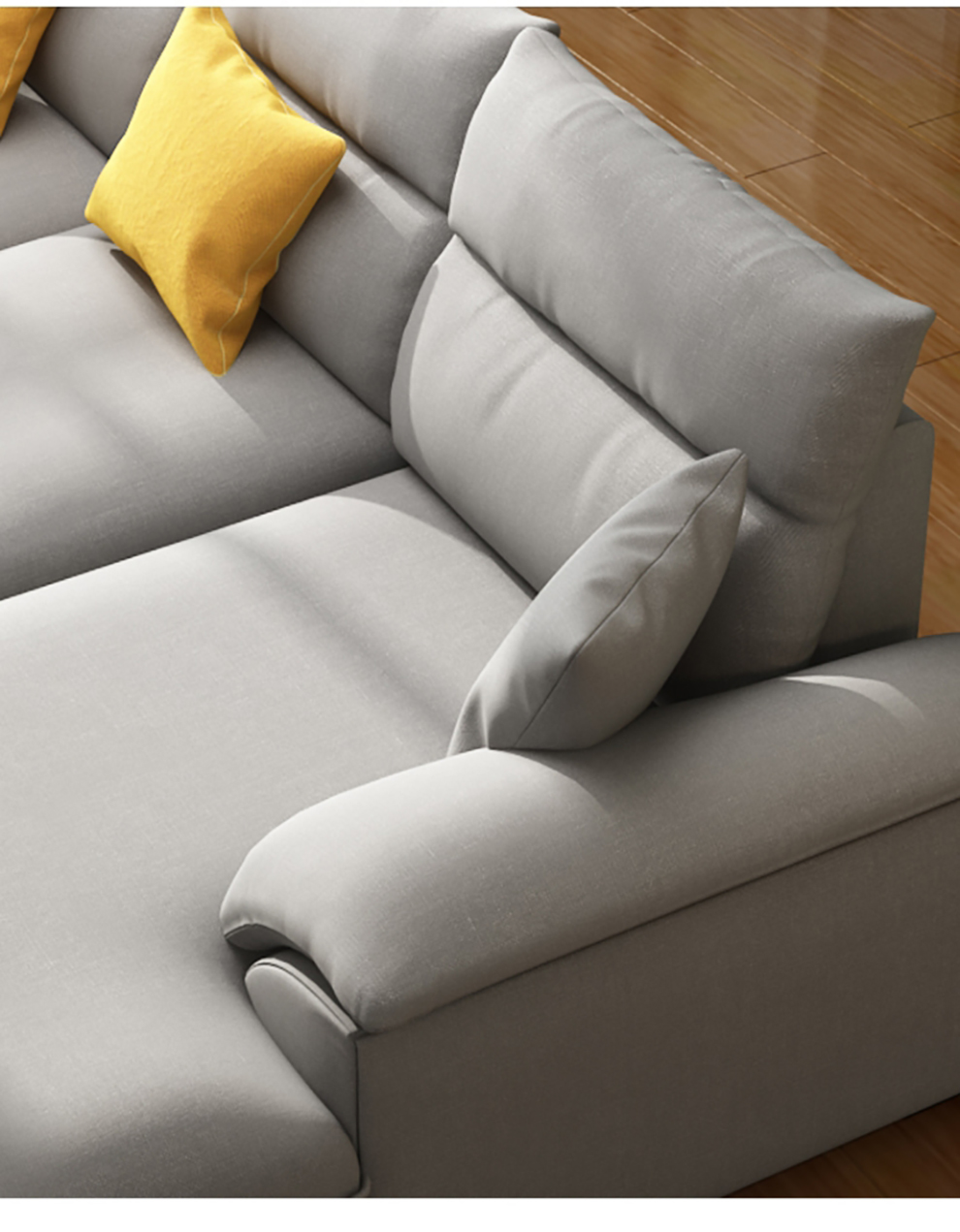 米兰达保罗 北欧大小户型布艺沙发组合现代简约可拆洗沙发 客厅家具