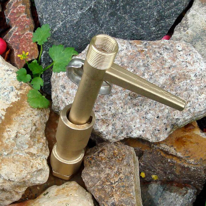 全铜六分取水阀取水器草坪小区园林快速取水插杆取水取水阀开关全铜四