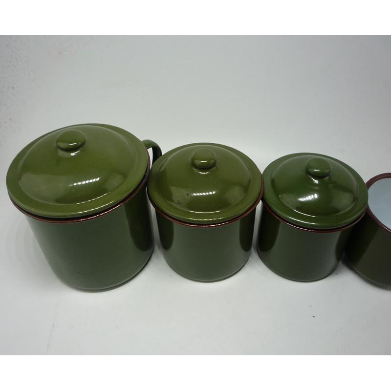 6-12cm军绿色搪瓷杯子水杯口杯老式搪瓷缸子 6厘米无盖