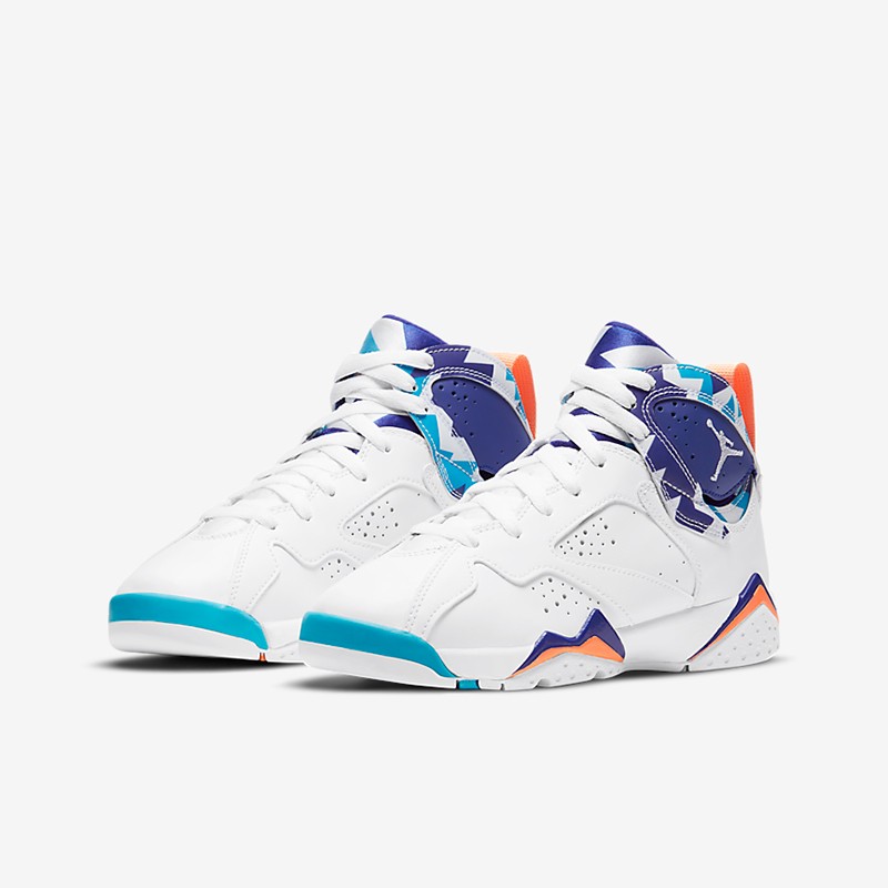 耐克nike女鞋air jordan 7 retro aj7白蓝几何 女子高帮休闲运动篮球