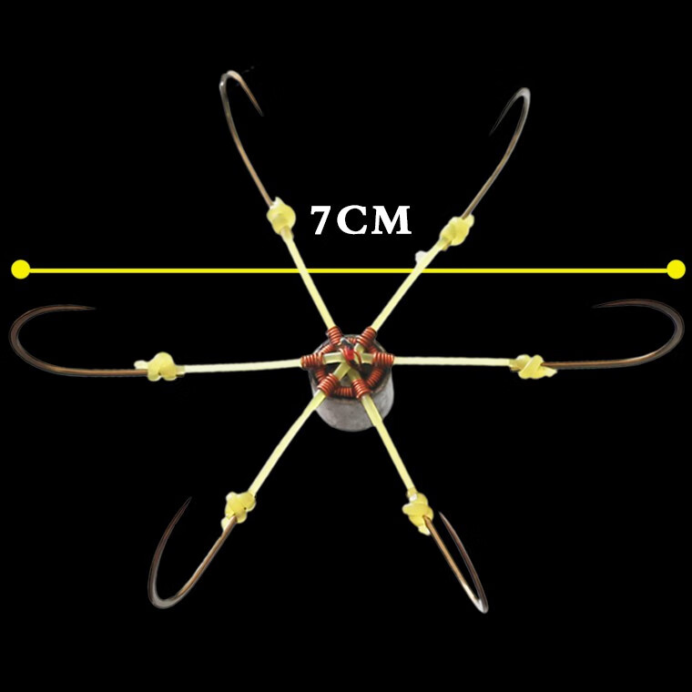 六錨魚鉤越南手工六爪錨鉤錨無倒刺爆炸鉤蜘蛛筏釣鉤螃蟹鉤(買5加一)