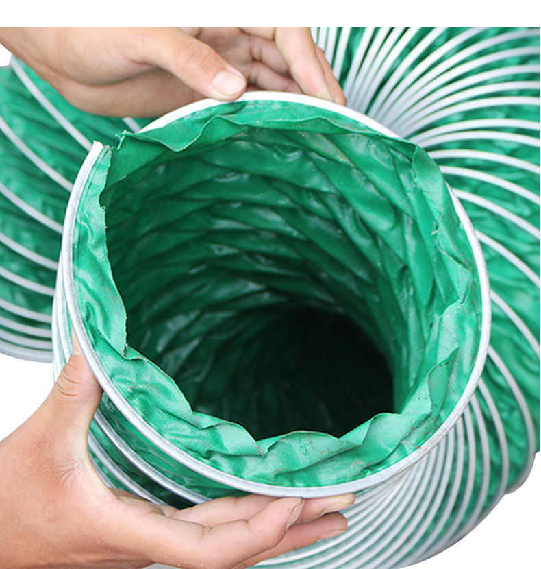 耐高温软管三防布通风管道玻纤耐高温帆布软管阻燃钢丝伸缩管软连接