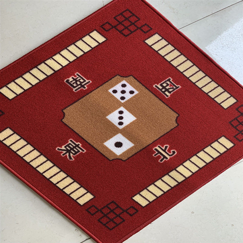 棋牌室手搓麻将垫pvc桌布防滑消音麻将桌垫家用不起褶皱桌垫绿8080