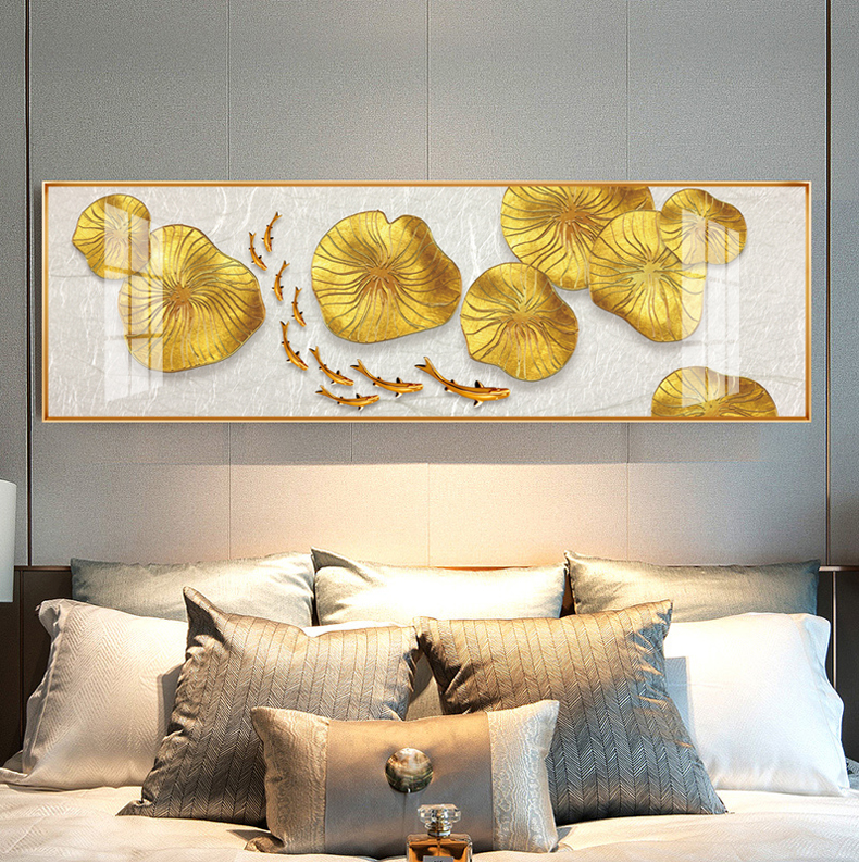 福禄双全【铝合金框】轻奢床头画卧室装饰画客厅挂画有框画现代简约