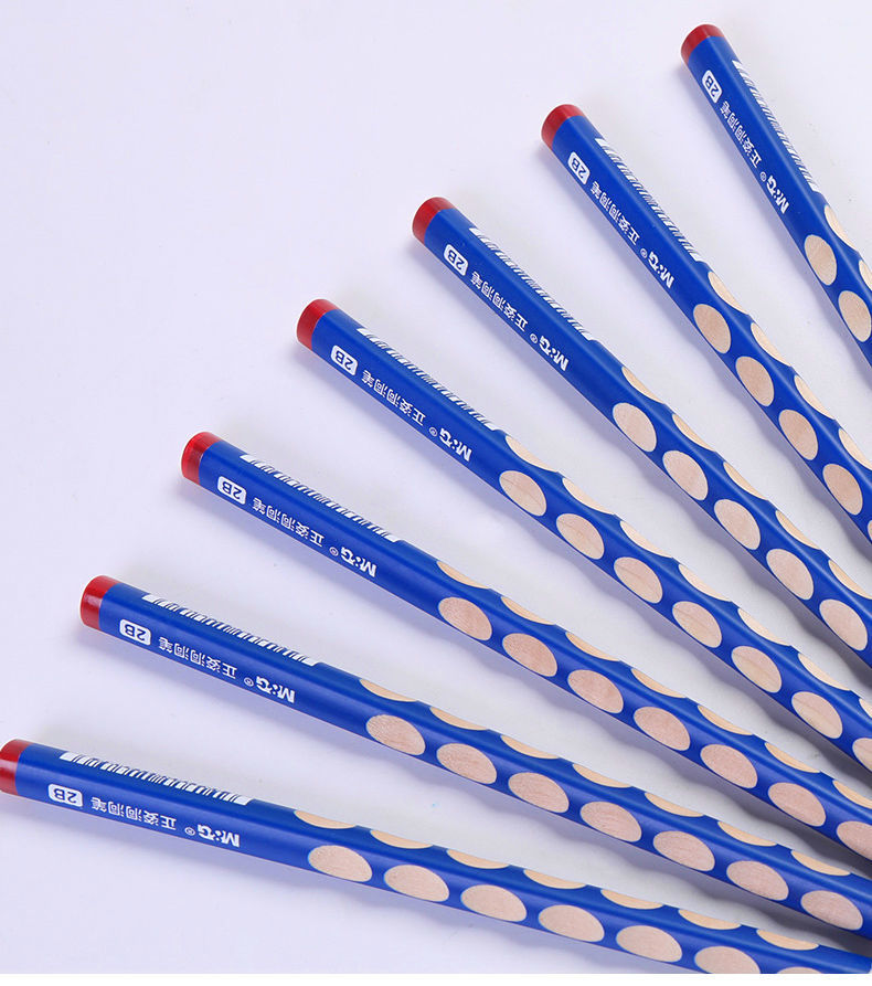 晨光洞洞笔铅笔小学生专用三角握2b幼儿园握姿2比hb儿童hb30支桶装