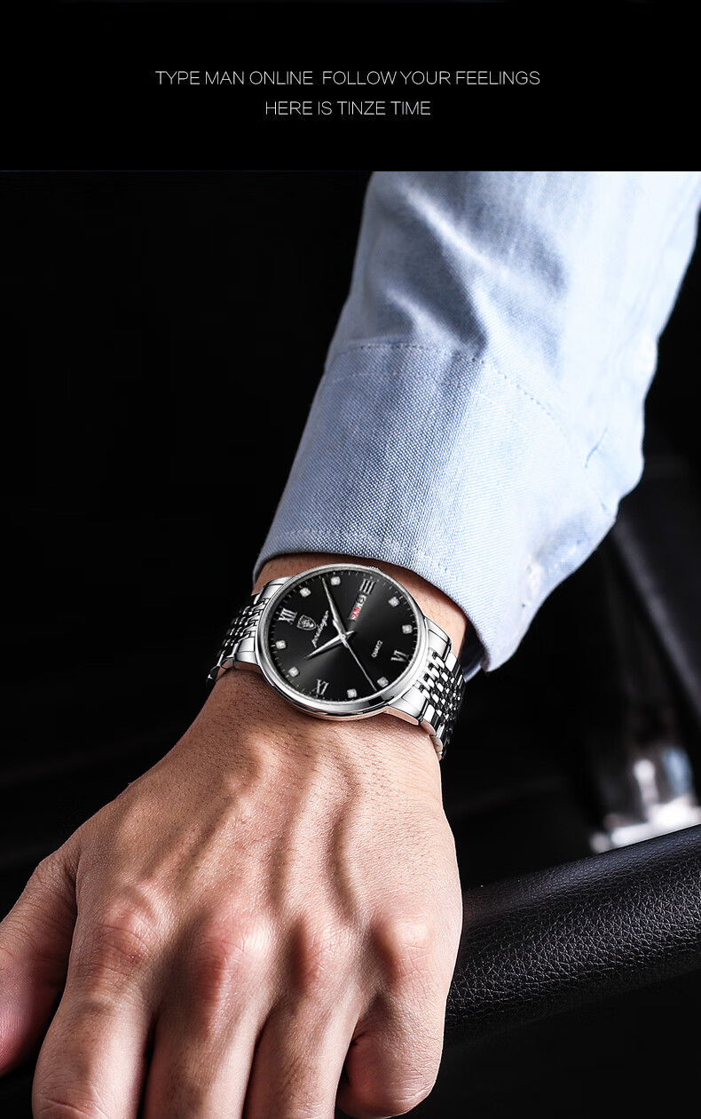 (现货速发)古浪手表 2022新款男士手表全自动机械表商务防水夜光手表