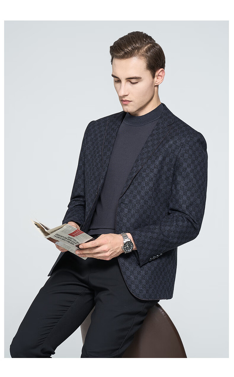 杉杉男装shanshan 西服 dx800261 黑灰 46(170/74)【图片 价格 品牌