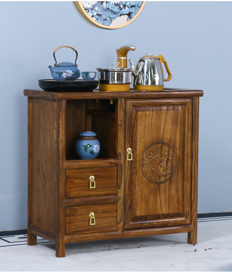 喜迪菲(xidifei)茶水柜茶柜小型办公室简约储物柜家用靠墙茶水台茶边