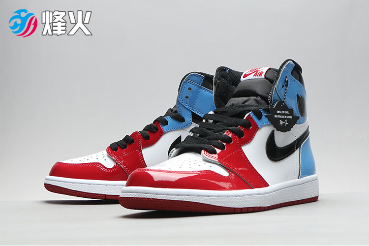 烽火体育 air jordan 1 aj1 乔1 红蓝 拼接 警灯 篮球鞋 ck5666 100