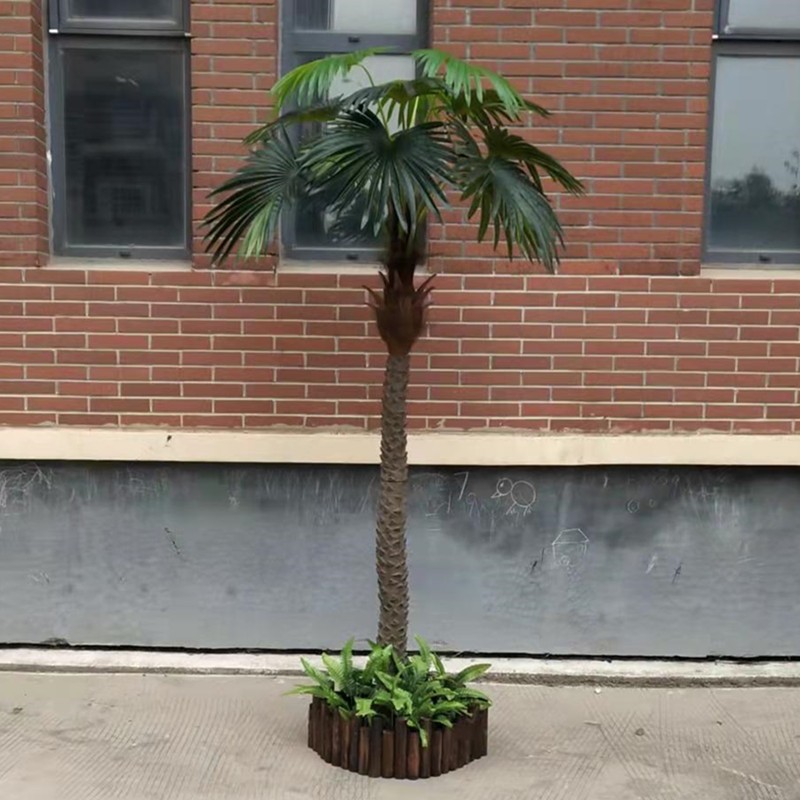 仿真椰子树假椰树大型商场道具热带棕榈树保鲜弯杆摆设假树椰子树