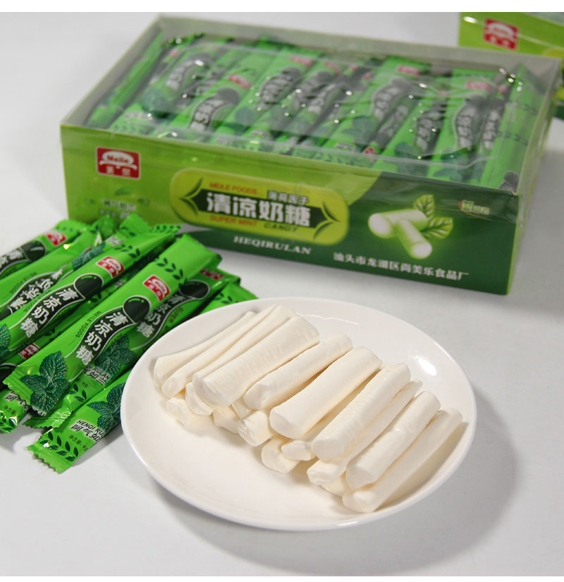 美乐清凉奶糖老式薄荷味奶糖盒装8090童年怀旧儿时校园休闲小零食