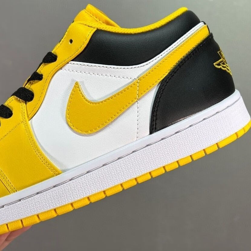 【官方旗舰】纯原aj low黄白 低帮 复古休闲篮球鞋男女同款 黑白黄 36