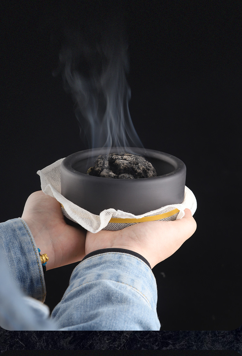 砭石隔灸宝隔姜灸艾灸工具隔盐灸肚脐灸艾绒艾灸器具竹制艾灸盒小号