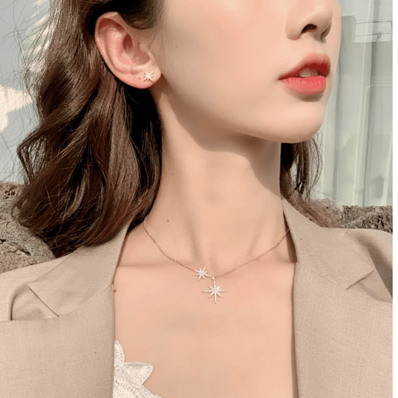 apm monaco 六芒星耳钉 单流星耳饰 女潮轻奢设计感百搭经典首饰养