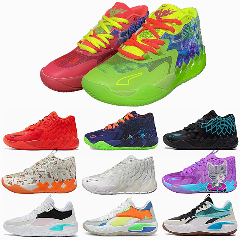 三球一代旗舰同款 拉梅洛鲍尔三球一代mb01鸳鸯全高帮实战减震耐磨