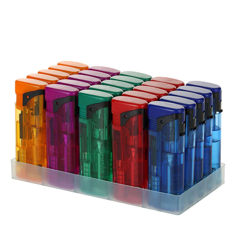 一次性防风翻盖下滑充气铜芯透明塑料打火机酒店ktv火机批发 932 50支