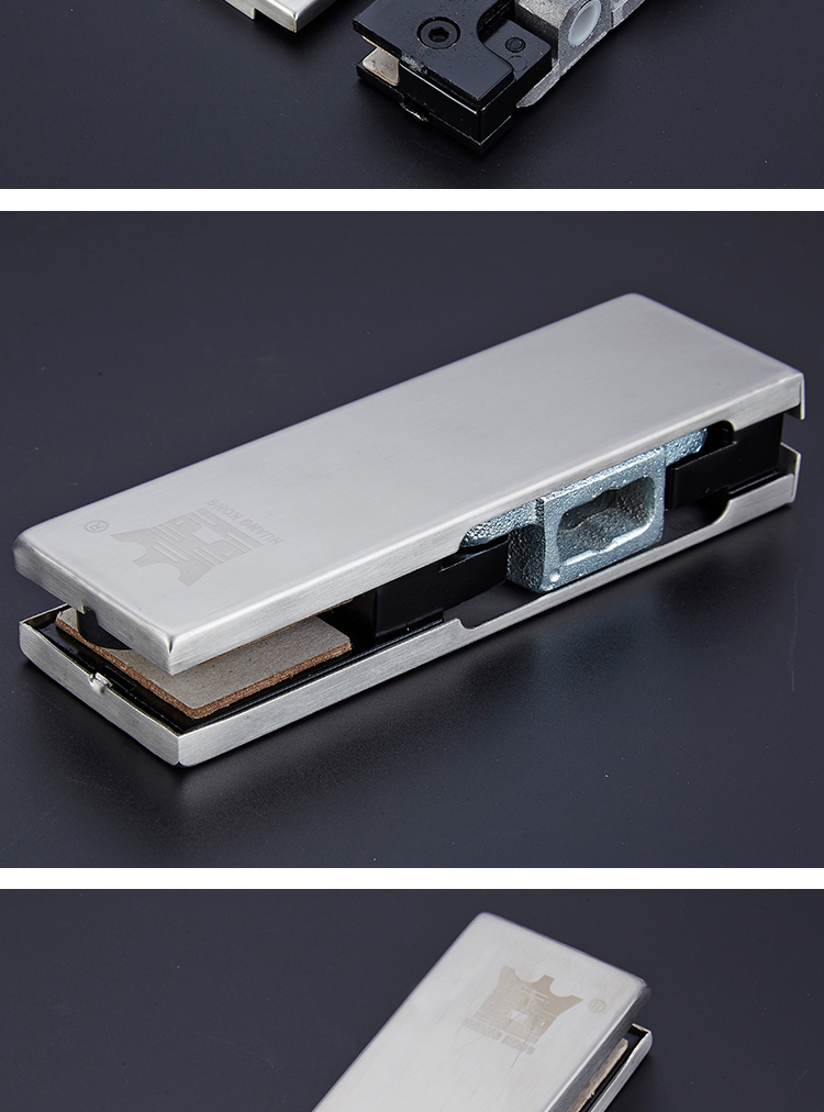 无框玻璃门夹地弹簧平开门门夹皇冠通用夹上下门夹不锈钢玻璃门夹德国