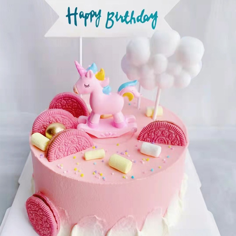 芳茗萃520情人节独角兽款生日蛋糕同城配送玩具蛋糕新鲜制作送女朋友
