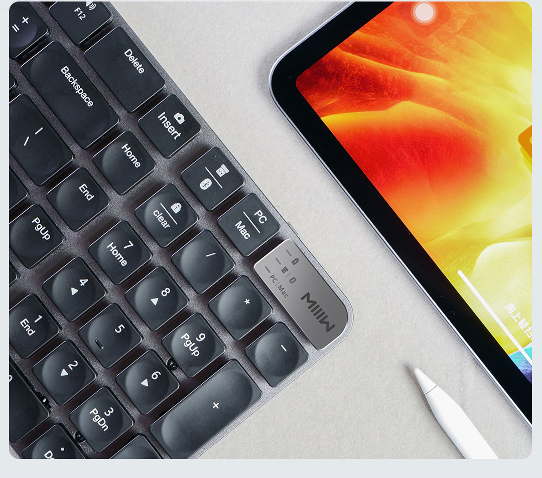 小米(mi)米物(miiiw) 双模矮轴机械键盘pro 全铝合金机身/102键/无线