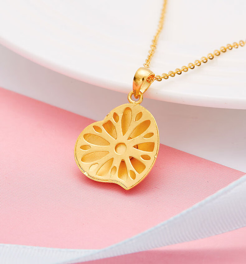 周百福足金硬金吊坠3d硬金黄金转运珠婴儿宝宝送女友项链生日礼物猫