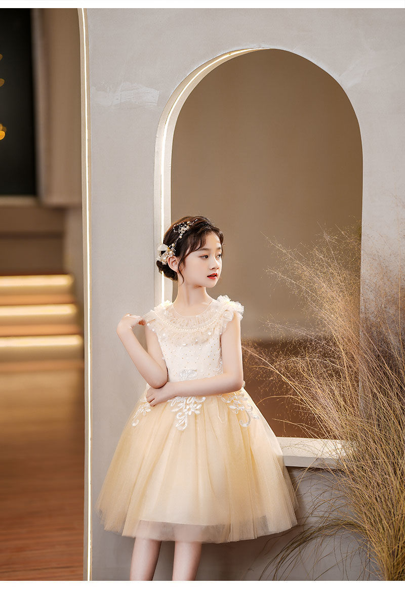 温仟轩儿童礼服女中大童9-12岁女童钢琴主持人花童服装走秀礼服女孩子