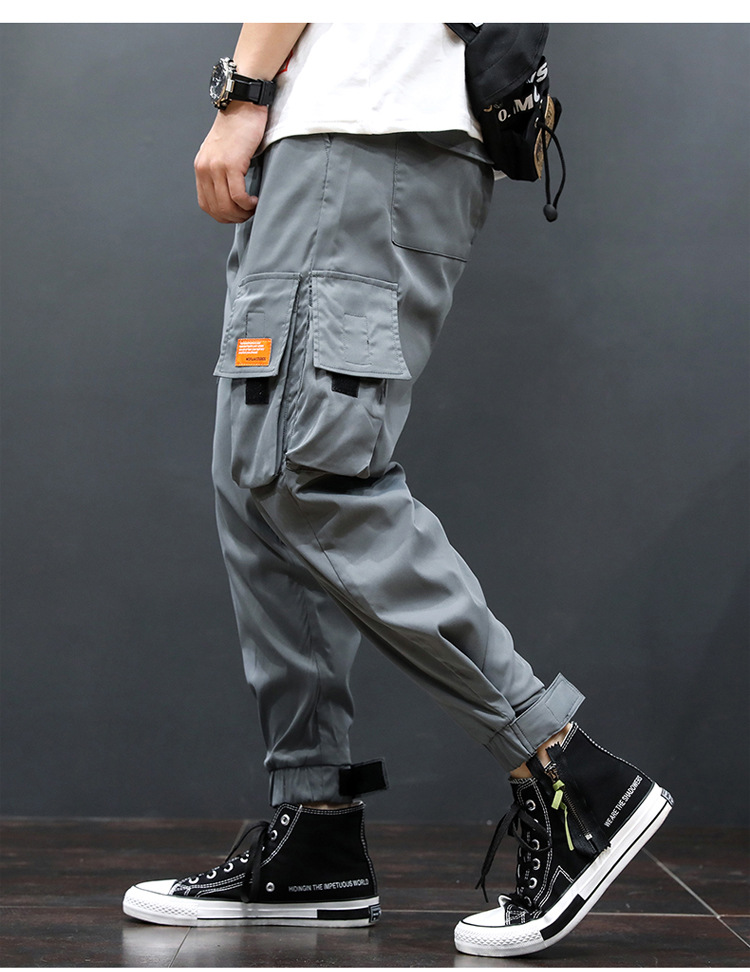 nob精品 休闲裤男 工装裤男潮牌休闲裤男宽松大码直筒束脚裤夏季裤子