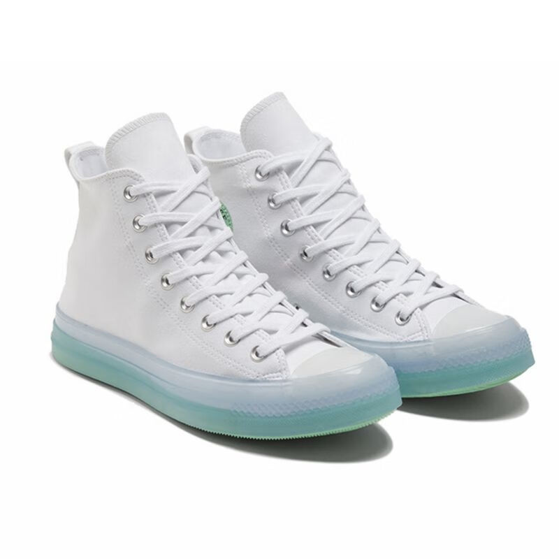 纯原1970s张艺兴联名青花瓷高帮帆布鞋夜光果冻底腰果花男女板鞋 果冻