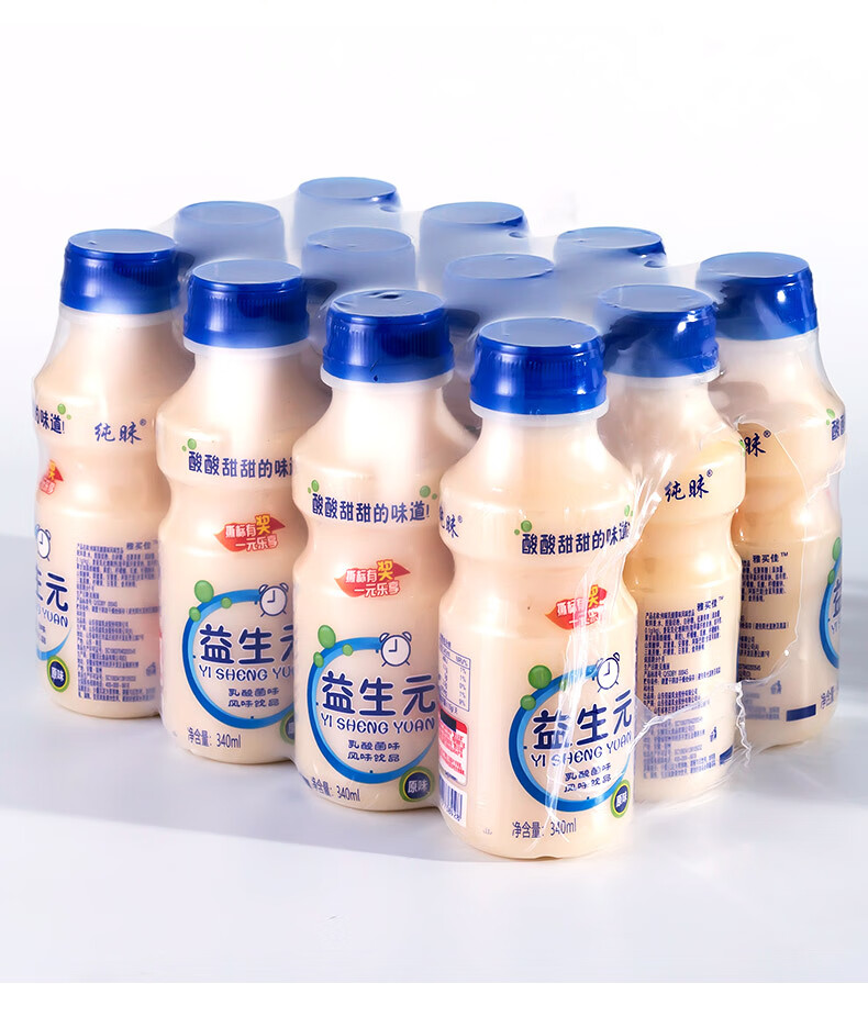 益生元乳酸菌飲品整箱340ml*12瓶早餐酸奶益生菌牛奶飲料 340ml*12瓶