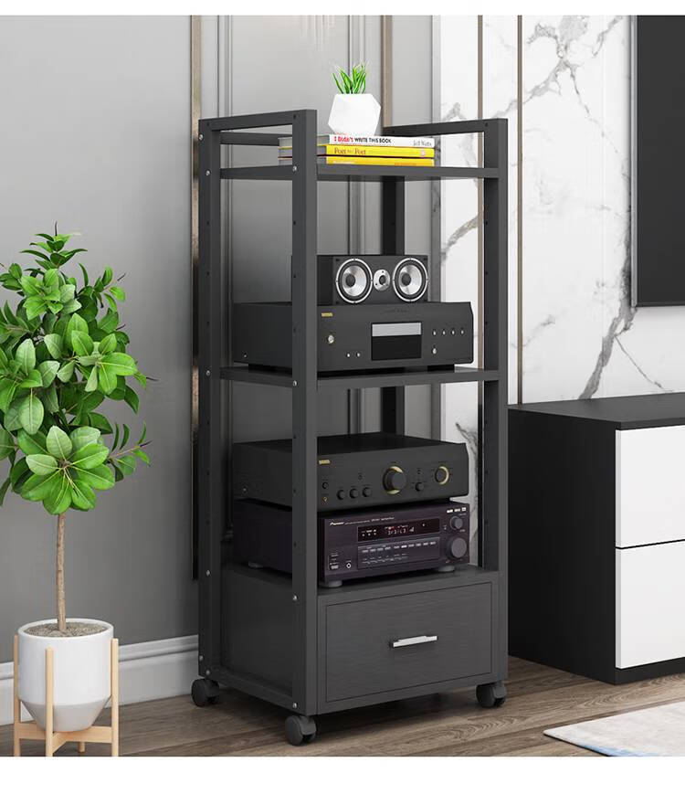影音室设备柜 功放机柜办公室专业音响柜影音设备器材带抽屉架式hifi