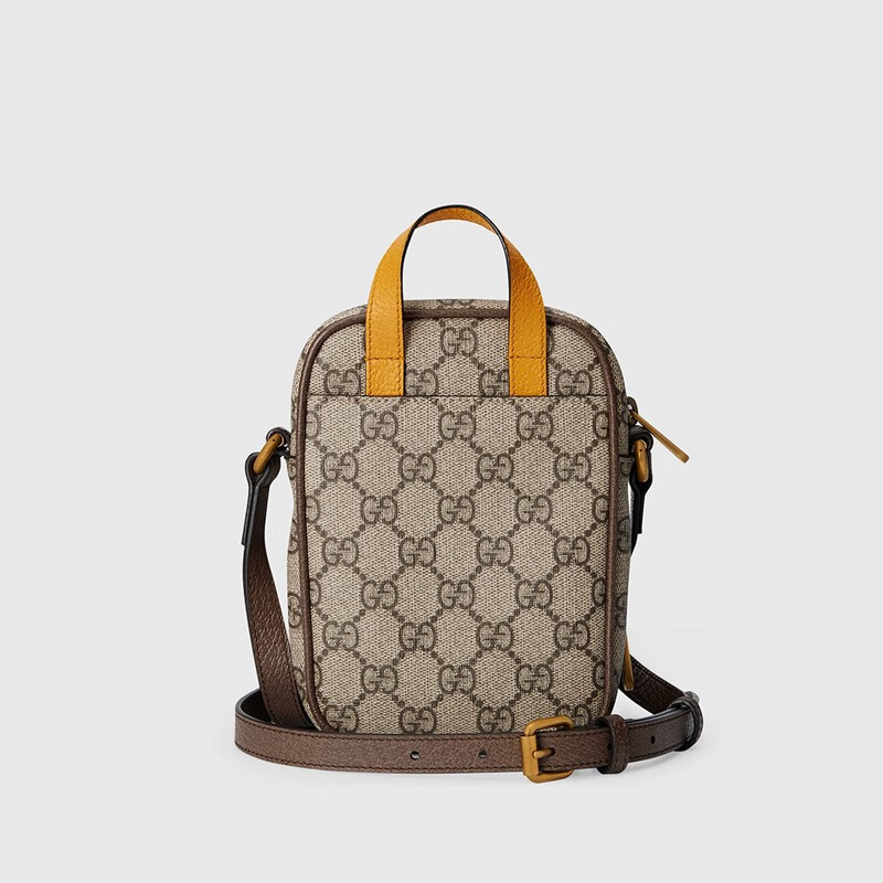 古驰(gucci) 男女同款neo vintage虎头条纹织带双面邮差包 658556 k9